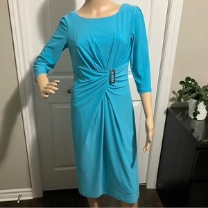 Nueva | Blue midi cocktail dress